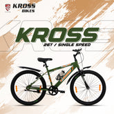 Kross 26T MTB Bike – Army Green, Single Speed, Steel Frame