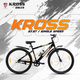 Kross K 2.0 27.5T MTB Cycle | Steel Frame | Single Speed | Black |