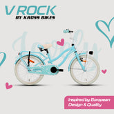 V Rock Lovely 18T Kids Bicycle – Blue | Single Speed | Front V-Brake | Rear Coaster Brake | Carrier & Mudguards