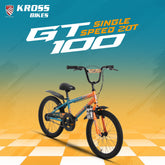 Kross GT-100 20T Kids Bicycle | Green-Orange | Single Speed | V-Brake