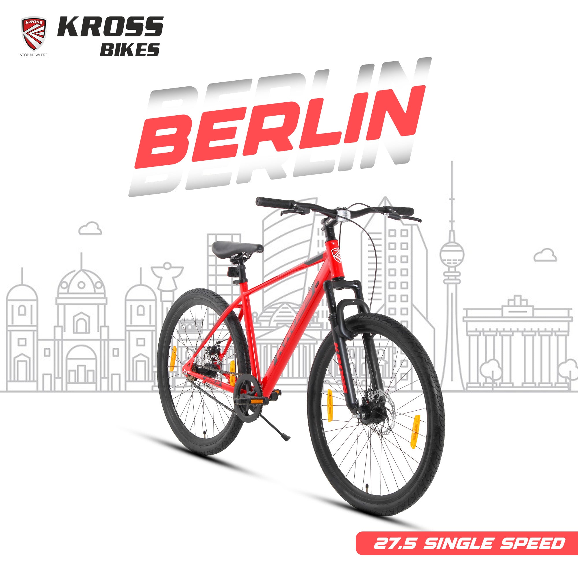 KROSS Berlin 27.5 Inch Mountain Bike | Suspension Fork | Dual Disc