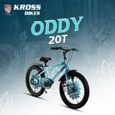 Kross Oddy 20T Kids Bicycle with Training Wheels, V-Brakes, Steel Frame, Aqua Blue-Green