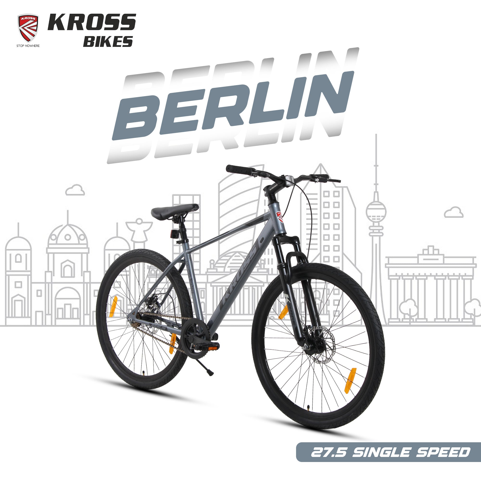 crossbike berlin Kross Berlin 27.5T MTB – Single Speed, Dual Disc Brakes, Alloy Rims, S – Kross Bikes