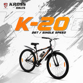 Kross K-20 Marbal 26T MTB Bike – Black, Single Speed, Steel Frame