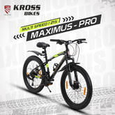 Kross Maximus Pro 24T 21-Speed MTB Bike with Dual Disc Brakes & Suspension – Glossy Black