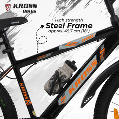 Kross K 2.0 26T MTB Bike – Black, Single Speed, Steel Frame
