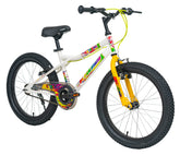 Extreme Kross 20T 2.40 White/Yellow Bicycle with Alloy Rims