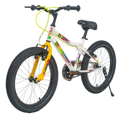 Extreme Kross 20T 2.40 White/Yellow Bicycle with Alloy Rims