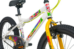 Extreme Kross 20T 2.40 White/Yellow Bicycle with Alloy Rims