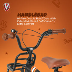 V Rock 14T 2Cool Kids Bicycle – Matt Black with Training Wheels