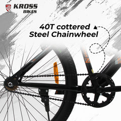 Kross 27.5T MTB Cycle | Steel Frame | Single Speed | Black |