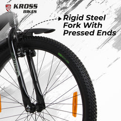 Kross 27.5T MTB Cycle | Steel Frame | Single Speed | Black |