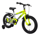 Kross Aviator 14T Kids Bicycle with Training Wheels | Steel Frame | Dual Caliper Brake | Green/Grey