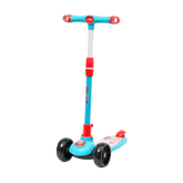 Kidjoy SX-1 Kids Scooter | Adjustable Handle, LED Wheels, Rear Brake & Foldable Design (4–5 Yrs)-Blue