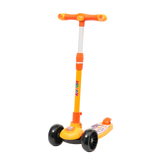 Kidjoy SX-1 Kids Scooter | Adjustable Handle, LED Wheels, Rear Brake & Foldable Design (4–5 Yrs)-Orange