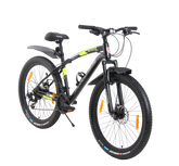 Kross Maximus Pro 26T Mountain Bike – 21-Speed Shimano Tourney Drivetrain, TIG-Welded Steel Frame, Suspension Fork, Dual Disc Brakes, 2.40” Wide Tyres & Alloy Double-Wall Rims (Glossy Black)