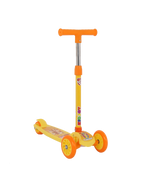 GS100 Kidjoy Kids Push Scooter for 4–5 Years | Adjustable & Foldable Handlebar, LED Wheels, Gravity Steering & Rear Brake (Orange)