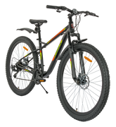 M-Racer Pro 29T Matt Black Unisex Mountain Bike, 21 Speed Shimano, Steel Frame, Dual Disc