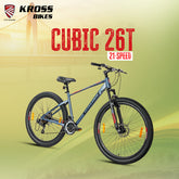 Kross Cubic 26T Mountain Bicycle | 21 Speed | Dual Disc | Suspension Fork | Alloy Rims