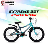 Kross Extreme 20T Kids Bicycle Single Speed Steel Frame with V-Brakes & Mudguards (13" Frame)