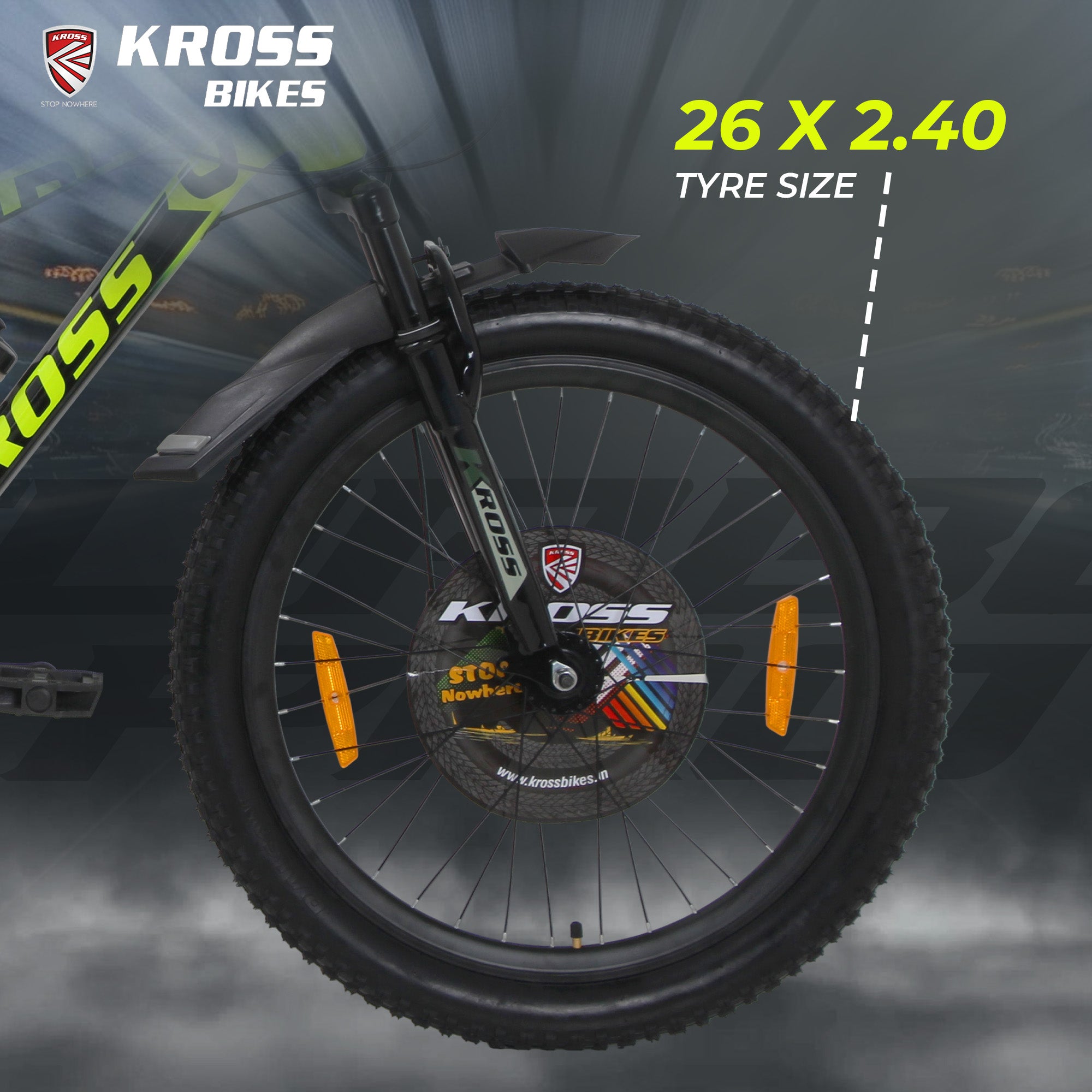 Kross Turbo Pro 26T 21 Speed Geared Mountain Bike, Green & Black, Suspension & Dual Disc Brakes