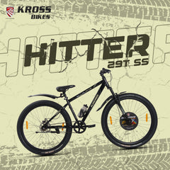 Kross Hitter 29T Mountain Bike – Single Speed, Dual Disc Brakes, Front Suspension, Alloy Rims, 29” Wheels (Black)