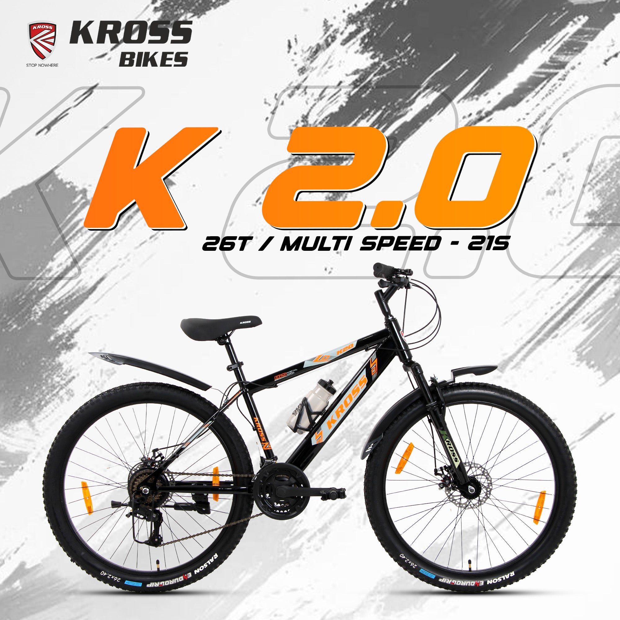 Kross K-20 Marbal 26T 21-Speed MTB Bicycle with Dual Disc Brakes & Suspension – Green