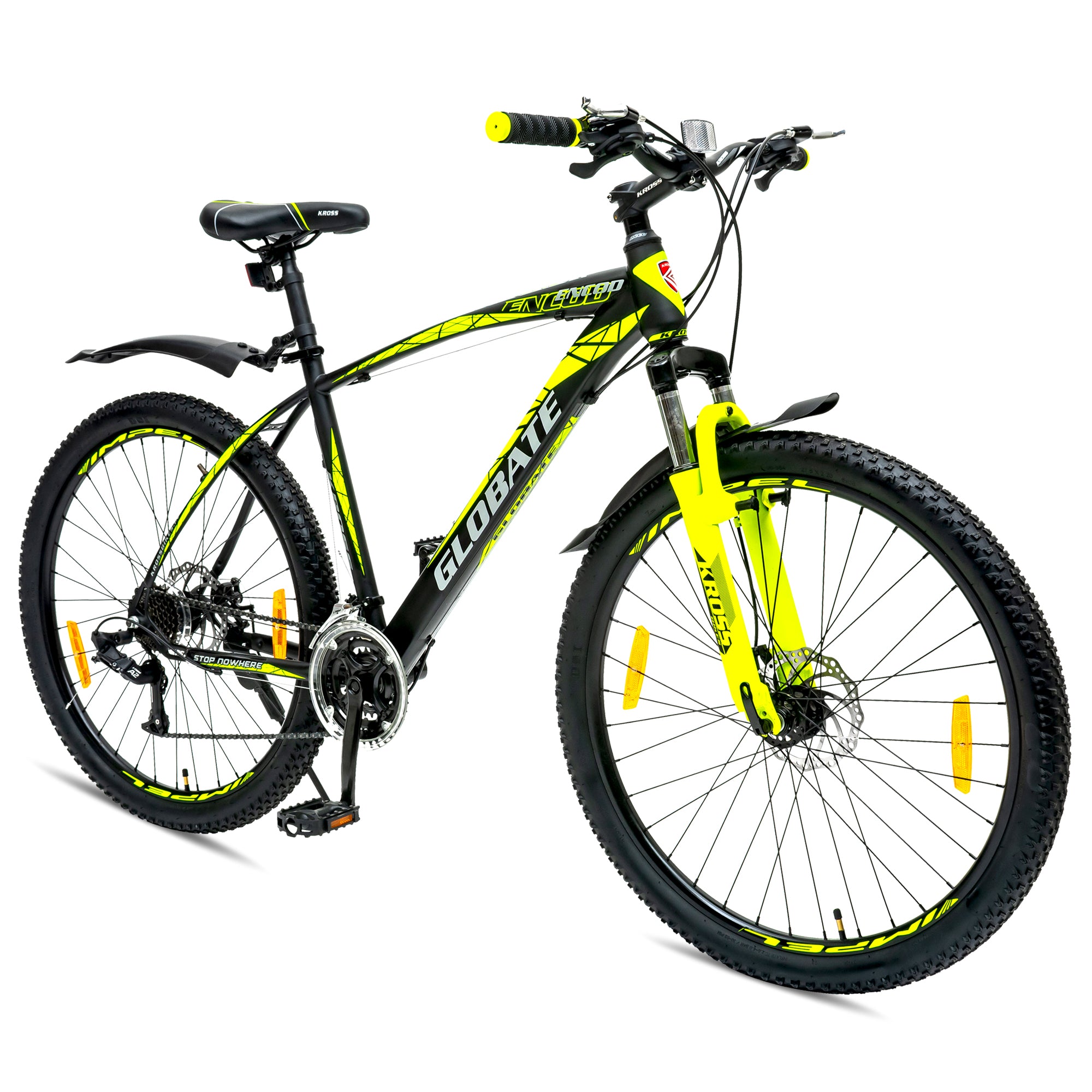 Kross Encod 27.5T 21-Speed Steel MTB with Shimano Tourney Gears, Suspension Fork & Dual Disc Brakes