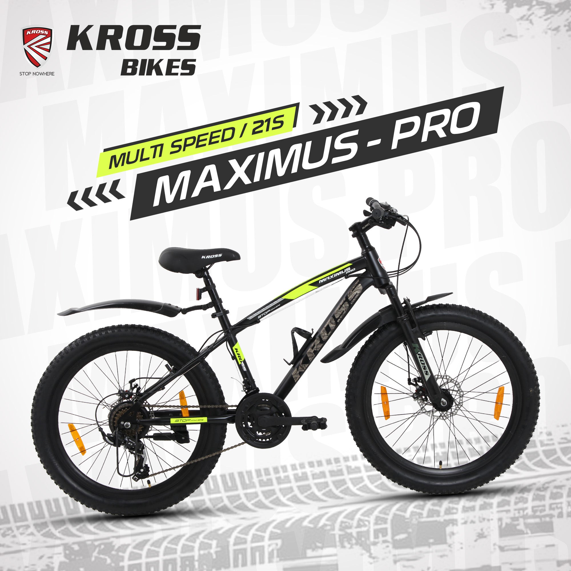 Kross Maximus Pro 24T 21-Speed MTB Bike with Dual Disc Brakes & Suspension – Glossy Black