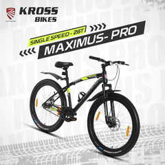 Kross Maximus Pro 26T Mountain Bike – Single Speed, Dual Disc, Glossy Black