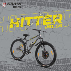 Kross Hitter 29T Mountain Bike – Single Speed, Dual Disc Brakes, Front Suspension, Alloy Rims, 29” Wheels (Grey)
