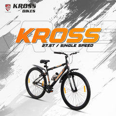 Kross 27.5T MTB Cycle | Steel Frame | Single Speed | Black |