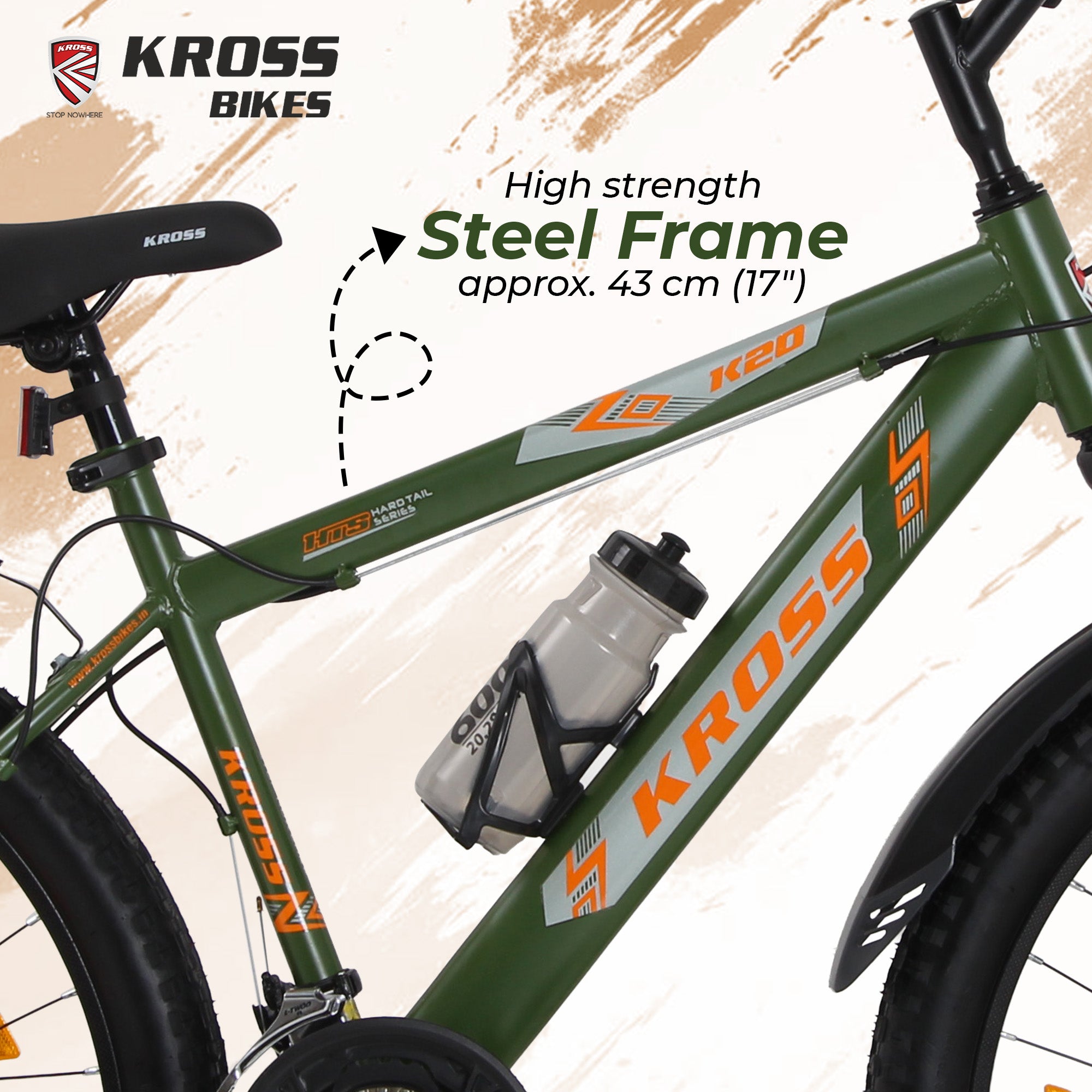 Kross 26T 21-Speed MTB Bicycle with Dual Disc Brakes & Suspension – Green
