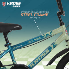 Kross GT-100 20T Kids Bicycle | Green-Light Green | Single Speed | V-Brake