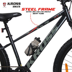 Kross EX-1 29T MTB Bicycle, 29 Inch Tyres, Front Suspension with Lockout, Dual 160mm Disc Brakes, Steel Frame, Single Speed