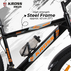 Kross 26T 21-Speed MTB Bicycle with Dual Disc Brakes & Suspension – Black