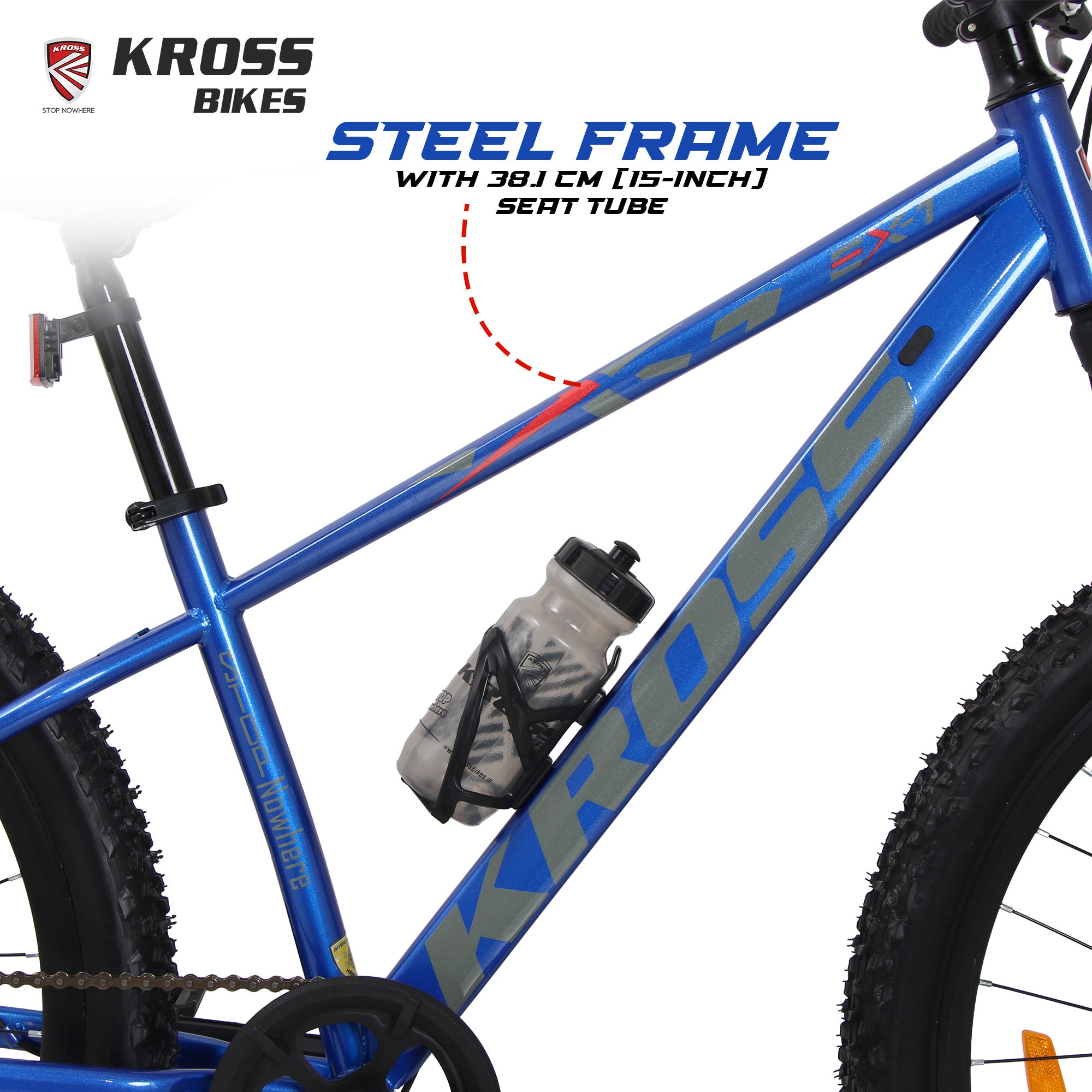 Kross EX-1 29T MTB Bicycle, 29 Inch Tyres, Front Suspension with Lockout, Dual 160mm Disc Brakes, Steel Frame, Single Speed