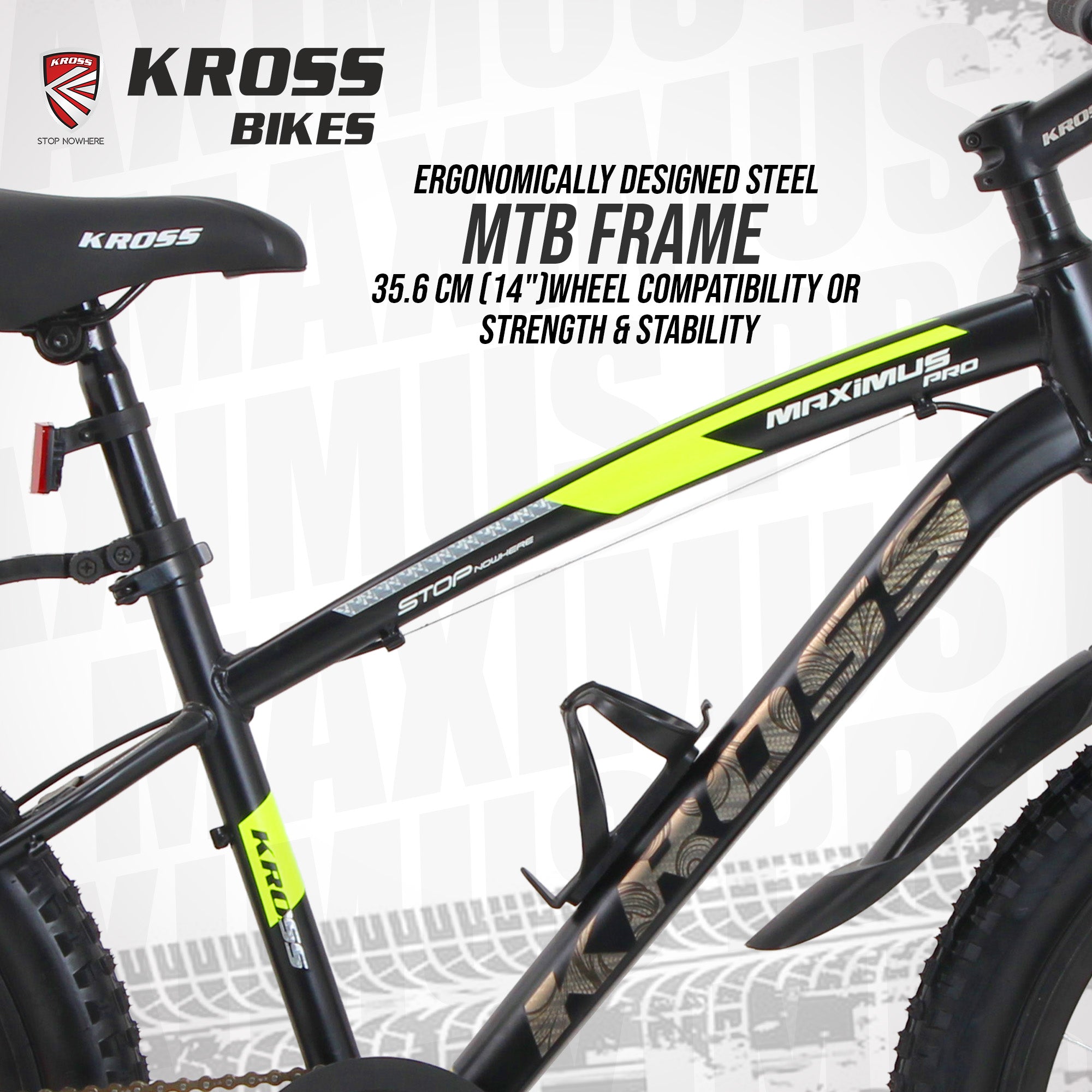 Kross Maximus Pro 24T MTB Cycle – 24" Tyres, Suspension Fork, Single Speed, Dual Disc (Black)