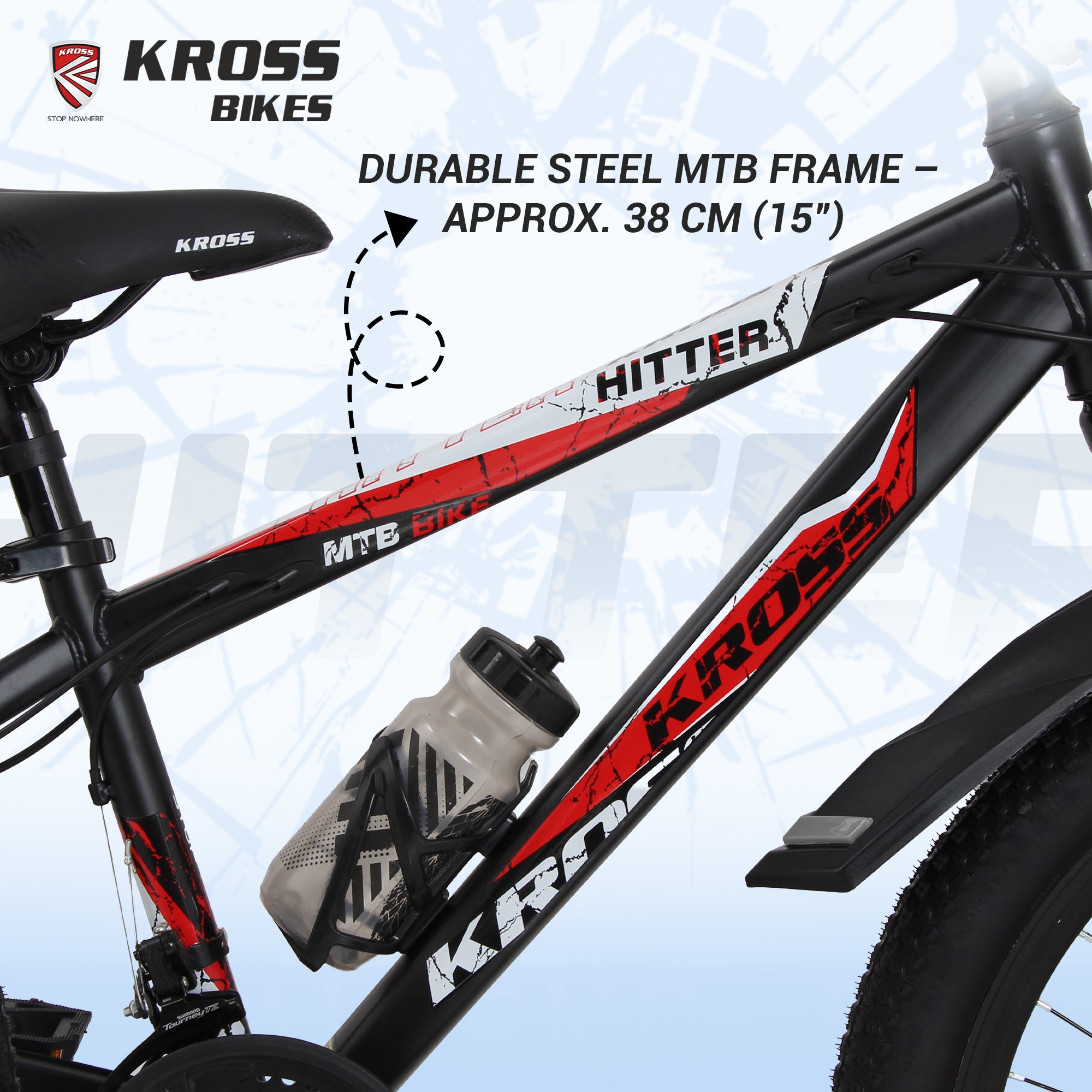 Kross Hitter 24T 21-Speed MTB Bike – Matte Black, Dual Disc, Alloy Rims