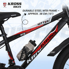 Kross Hitter 24T 21-Speed MTB Bike – Matte Black, Dual Disc, Alloy Rims