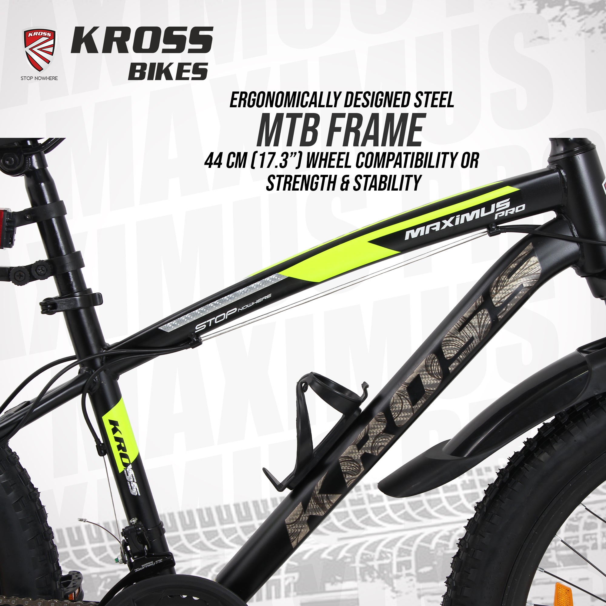 Kross Maximus Pro 24T 21-Speed MTB Bike with Dual Disc Brakes & Suspension – Glossy Black