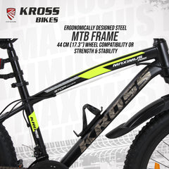 Kross Maximus Pro 24T 21-Speed MTB Bike with Dual Disc Brakes & Suspension – Glossy Black