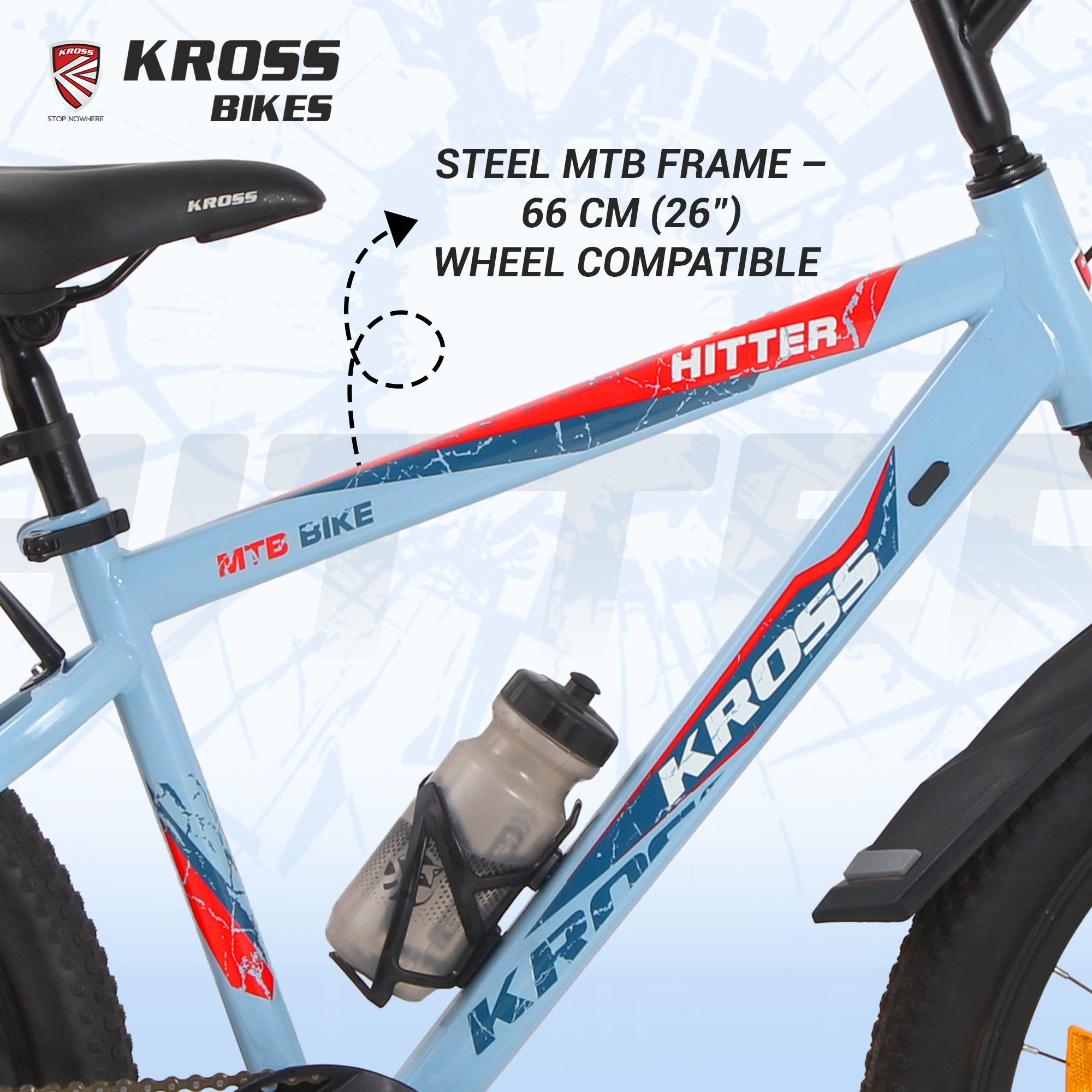 Kross Hitter 26T Mountain Bike | Single Speed | Front Suspension | Dual Disc Brakes | Double Wall Alloy Rims