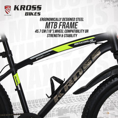 Kross Maximus Pro 26T Mountain Bike – Single Speed, Dual Disc, Glossy Black