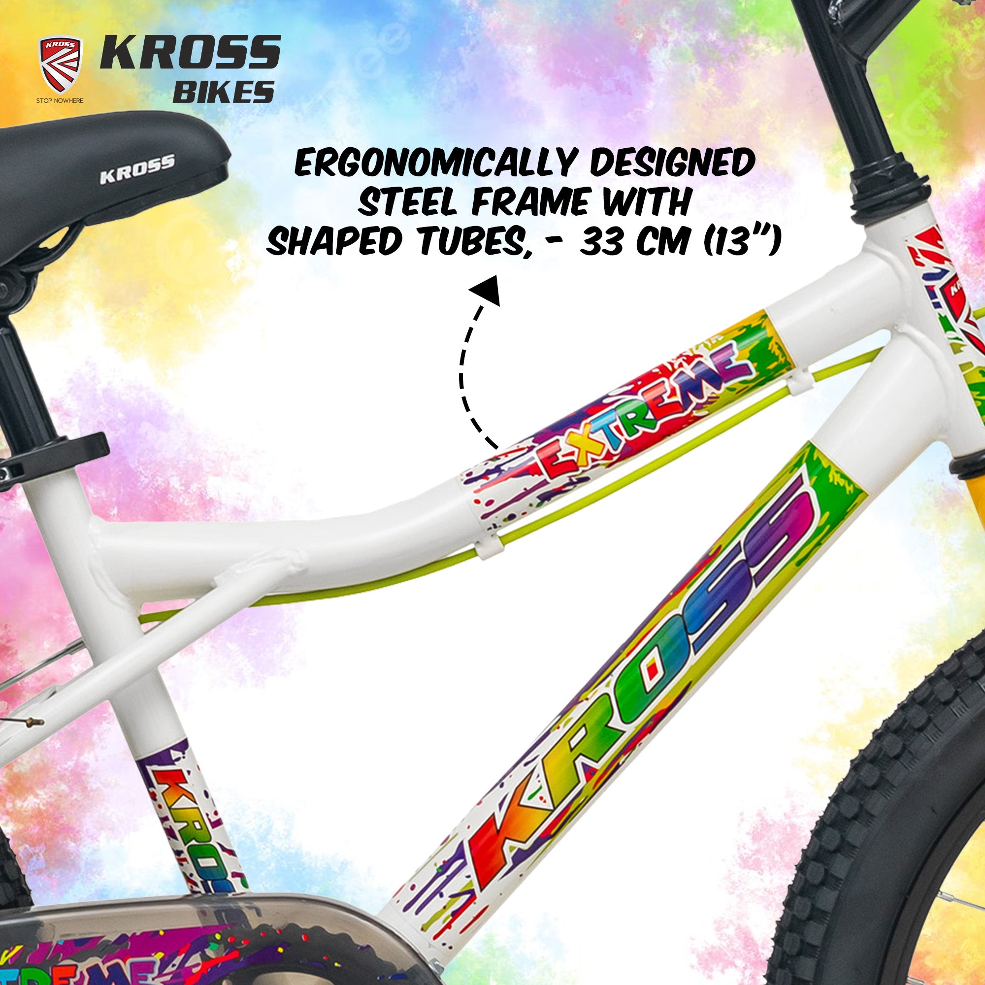 Kross Extreme 20T Single Speed Kids Bicycle with Steel Frame, V-Brakes & Alloy Rims