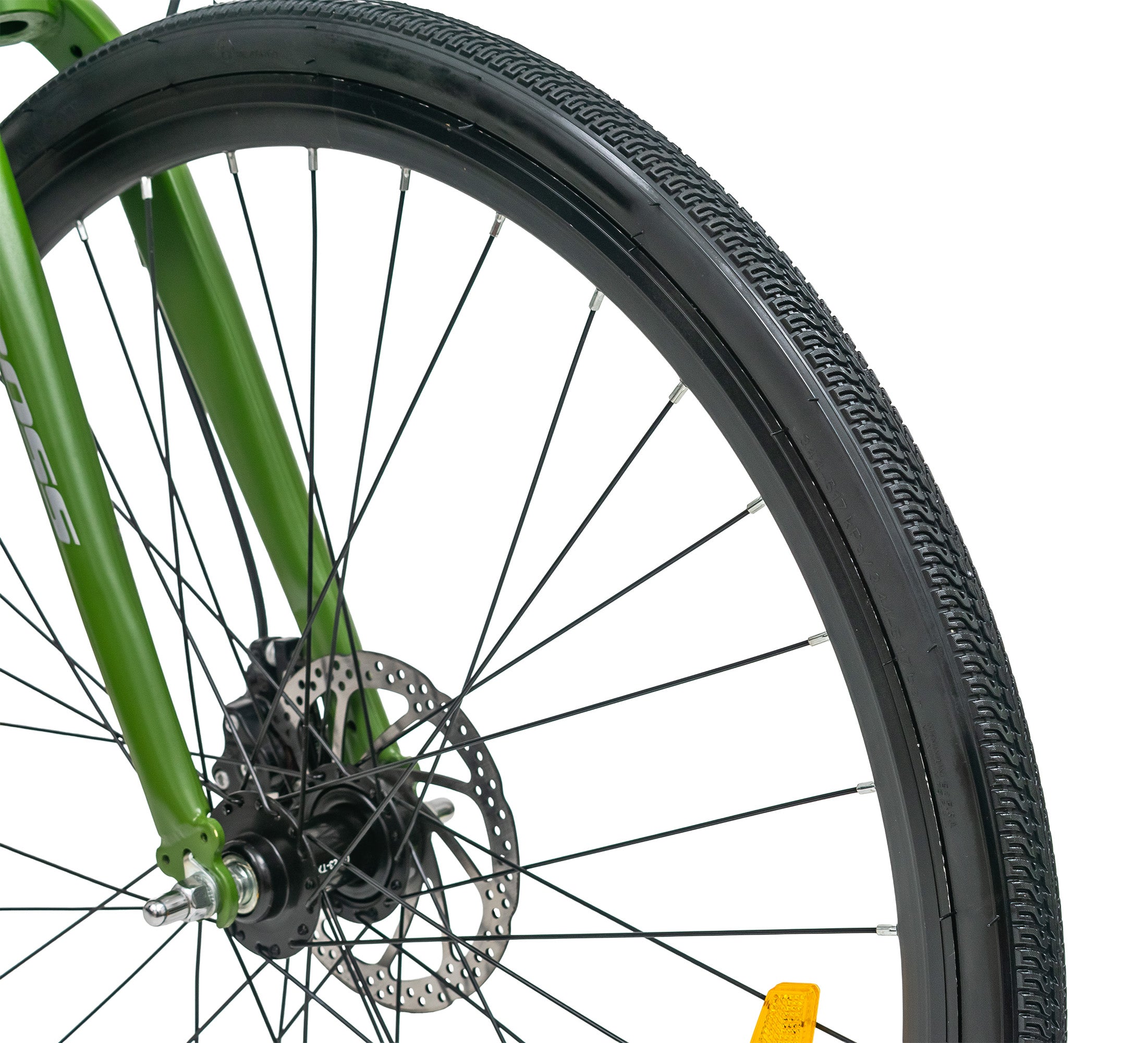 Texas 28T 700C Green Multispeed Steel Bicycle with Dual Disc Brakes & Double Wall Alloy Rims, Ideal for 12+ Years