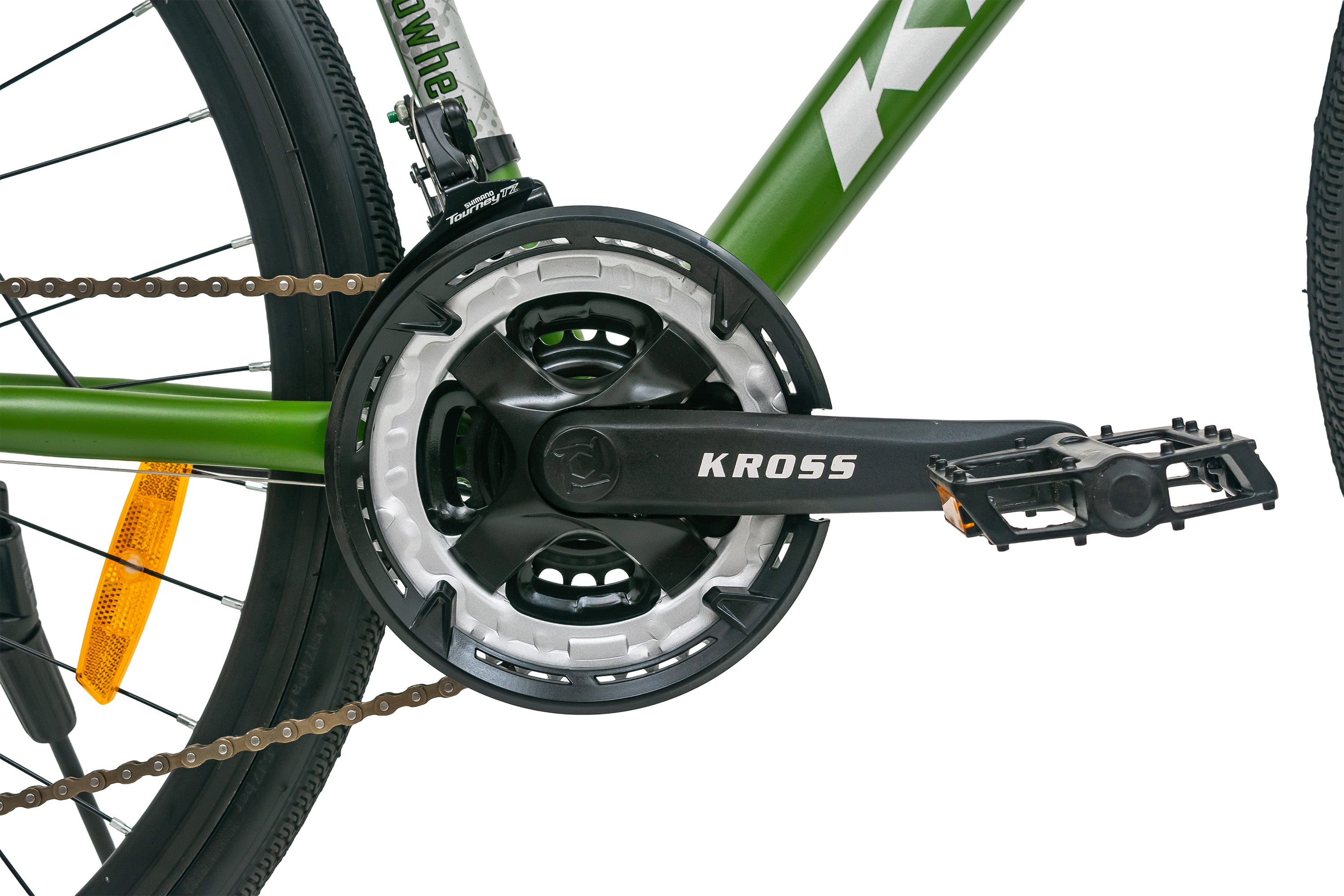 Texas 28T 700C Green Multispeed Steel Bicycle with Dual Disc Brakes & Double Wall Alloy Rims, Ideal for 12+ Years