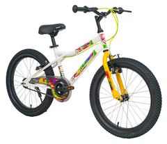 Extreme Kross 20T 2.40 White/Yellow Bicycle with Alloy Rims