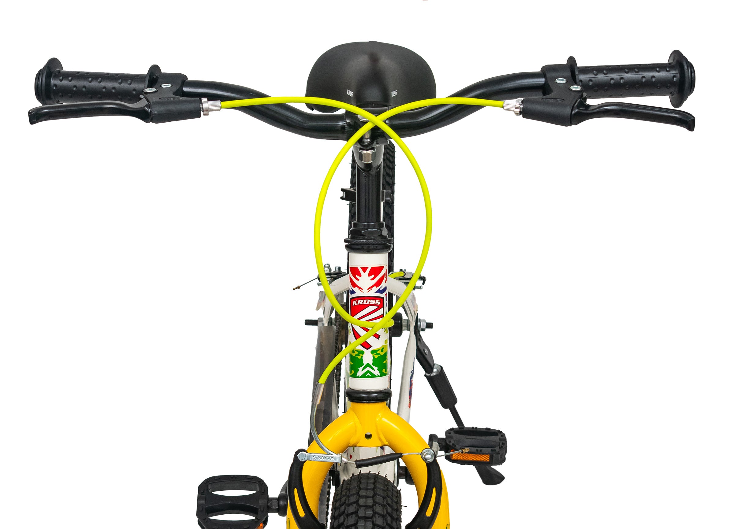 Extreme Kross 20T 2.40 White/Yellow Bicycle with Alloy Rims
