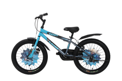Kross Oddy 20T Kids Bicycle with Training Wheels, V-Brakes, Steel Frame, Blue/Grey